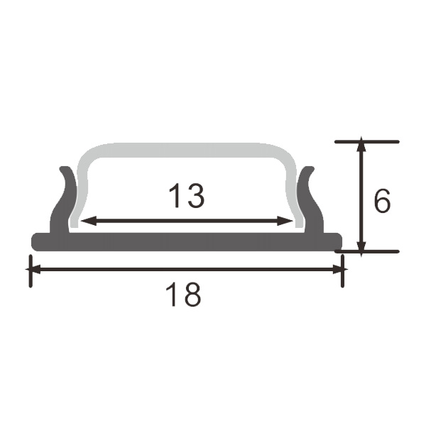 Flexible LED Strip Channel For 12mm Wide LED Strip Lighting Flexible LED Strip Channel For 12mm Wide LED Strip Lighting